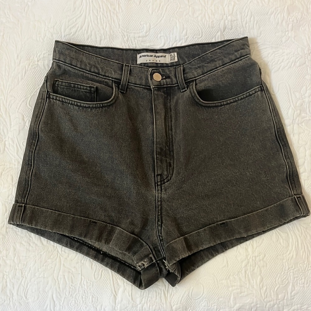 American Apparel High-Waisted Denim Shorts - Sz 30